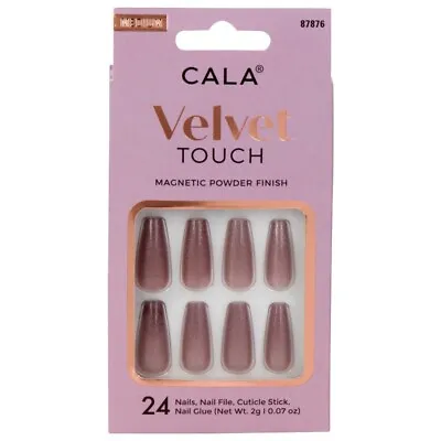 24 Pcs Velvet Nails Nail File Cuticle Stick Nail Glue Set - 87876 Brown • $4.99