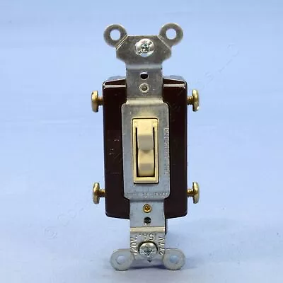 Pass And Seymour Ivory 4-WAY COMMERCIAL Toggle Wall Light Switch 15A Bulk 664-I • $7.59