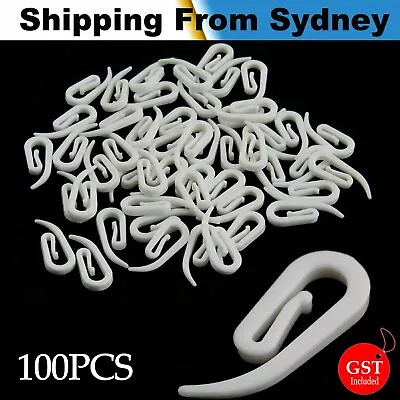 100pcs Nylon Curtain Gather Hooks Pencil Pleat Lace Boat Caravan Camper Plastic • $6.80