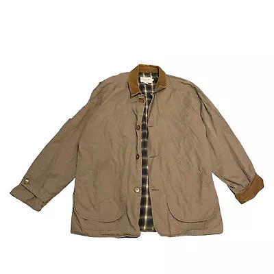 J. Crew Chore Jacket Mens XL Flannel Lined Brown Barn Field Coat • $32.95
