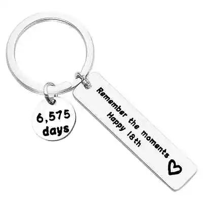 18th Birthday Gift Happy Birthday Keychain Remember The Moments Happy 18th Keyri • £5