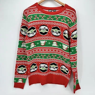 $26.99 • Buy Star Wars The Mandalorian Men's Sweater Christmas Ugly Holiday Grogu Sz Large