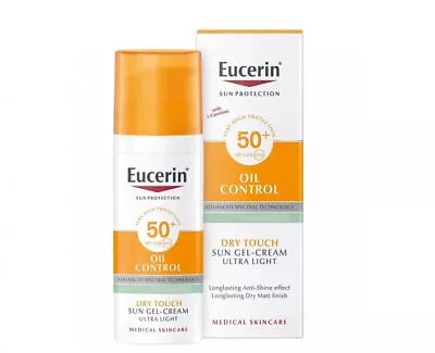 Eucerin Oil Control Sun Gel-Cream Dry Touch SPF50+ 50ml • $11.99