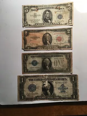 1923 1928 1953 Silver Certificates United States Bank Notes $1 $2 $5 • $45