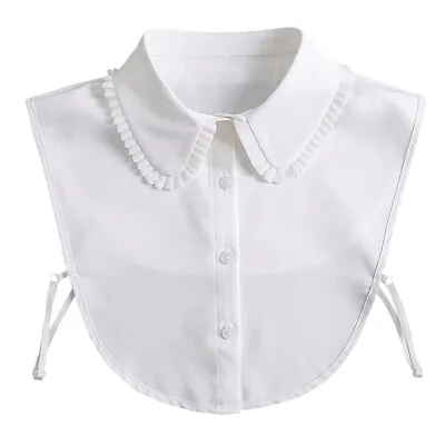 Lace Shirts Blouse Choker Half Half Shirt Fake Collar Detachable • £10.49