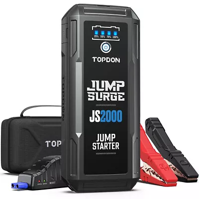 TOPDON 2000Amp USB Car Jump Starter Pack Booster Battery Charger Power Bank UK • £74.99