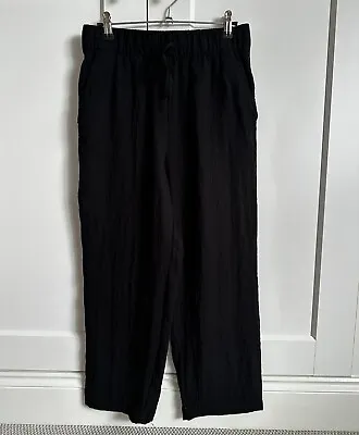 H&M Black Crop Trousers Size Small • £3