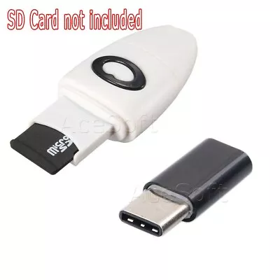 Heavy-Duty 2in1 Oval OTG Card Reader Micro USB To USB3.1 Type C Charger Adapter • $20.56