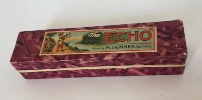 M. Hohner Harmonica The Echo C Harp Germany Vintage Original Box Star • $40