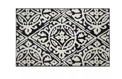 Mohawk 2 X 4 Charcoal-ivory Medallion Machine Washable Throw Rug • $23.99