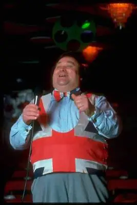 Comedian Bernard Manning Dressed In A Union Jack Waistcoat 1977 Old Photo 1 • $9