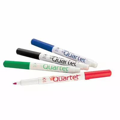 Quartet Dry Erase Markers (Fine Tip In Black Blue Red Green) • $9.99