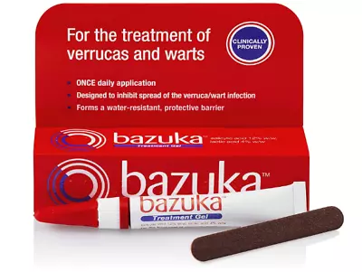 Bazuka Wart Remover Freeze Gel Verucca Treatment Easy Effective Foot Care UK # 1 • £7.16