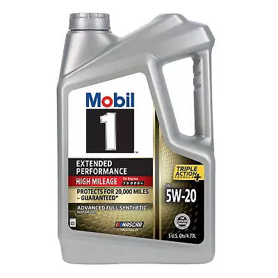 Mobil 1 Extended Performance High Mileage Full Synthetic Motor Oil 5W-20 5 Quart • $29.97