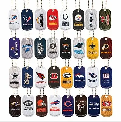 NFL Football Set Metal Dog Tags All 32 Teams FREE SHIPPING Only 78 Cents/ Piece • $24.99