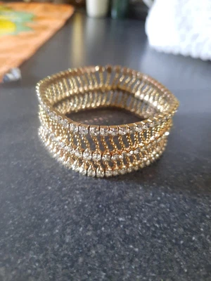 £6 • Buy Goldtone Bracelet Cuff. Vintage