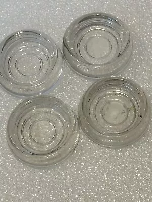 4 Vintage Clear Glass Casters Furniture Leg Casters • $4.99