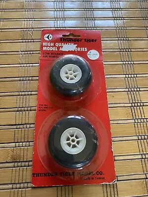 Vintage Thunder Tiger  2.5  Low Bounce RC/ UC Model Airplane Wheels & Hubs NEW • $20