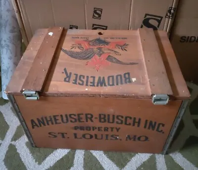 Vintage Budweiser Wooden Crate Box Centennial 1876-1976 Anheuser Busch Bud Beer • $75