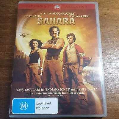 Sahara DVD R4 FREE POST 	Matthew McConaughey Penelope Cruz Steve Zahn • $6.97
