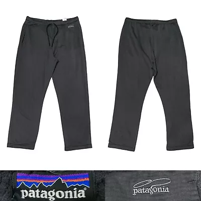 Patagonia R1 Waffle Grid Knit Polartec Fleece Pants Men's Size L Reg In Grey • $45