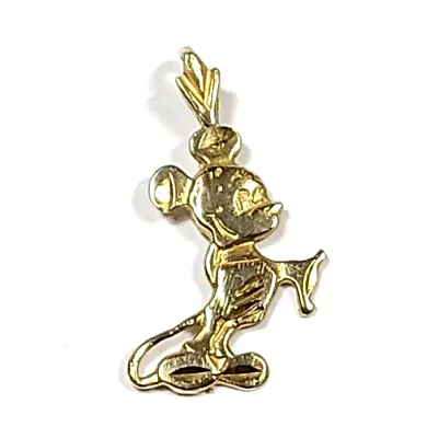 14k Yellow Gold Mickey Mouse Charm Pendant • $85