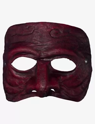 Venetian Mask Male Red Leather Columbine Made In Venice Italy! • $45.99