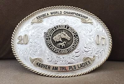 2007 SSHBEA Spotted Saddle Horse Breeders Montana SS Numbered Trophy Belt Buckle • $59