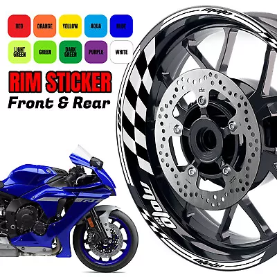 For Yamaha YZF R1 98-21 20 19 18 17 GP01 Graphic 17  Rim Stickers Decals White • $59.55