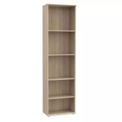 £69.93 • Buy 5 Tier Home Office Bookcase Bookshelf Oak Finish Tall Strong Modern Design