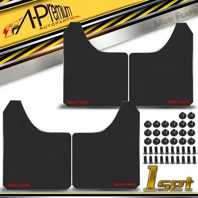 4x Black Universal Splash Guard Mud Flaps MudGuards For Car SUV Pickup Van Truck • $37.99