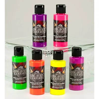 Wicked Colors - Fluorescent - Airbrush Paint - 60ml Bottles • £9.16