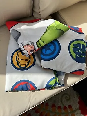 Marvel Bedsheet Set Twin (flat Sheet Fitted Sheet And Pillowcase) • $16