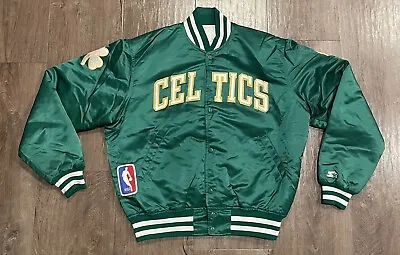 Vintage Boston Celtics Satin Starter Jacket Men’s L NBA Authentics 1990s Rare • $225