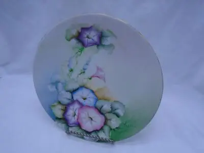 Antique Limoges J.P. L France Jean Pouyat Hand Painted Pink Morning Glory Plate • $9.99