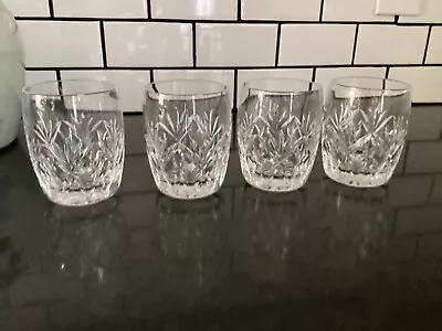 Waterford Crystal  4 3/8” Old Fashioned Whiskey Glass Tumblers Set Of 4 • $125