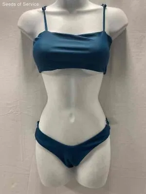 $25 • Buy Zaful Blue Cami Top Cheeky Bottom High Cut Swimwear Womens 4