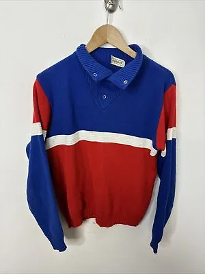 Vintage Dalesport By Dale Ski Sweater Men S/M Red Blue • $19