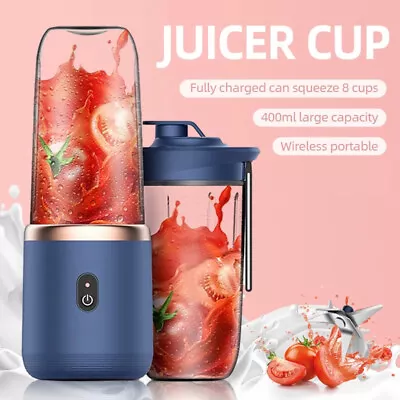 Portable Juicer Cup Juicer Fruit Juice Cup Automatic Small Electric Juicer 400ml • $21.99