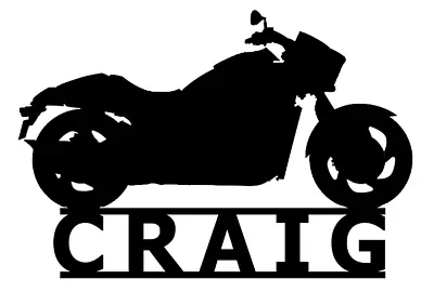 Motorcycle Monogram Personalised Wooden Laser Cut Name Signs • $35