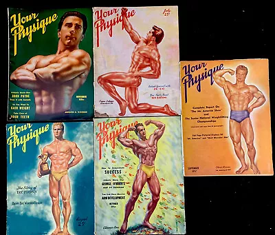 5 GEORGE QUAINTANCE YOUR PHYSIQUE BEEFCAKE GAY MUSCLE Bodybuilder VINTAGE MUSCLE • $100