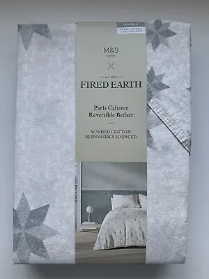 M&s Paris Cabaret Fired Earth Double Duvet Cover Bedset Bedding Reversible New • £32.50