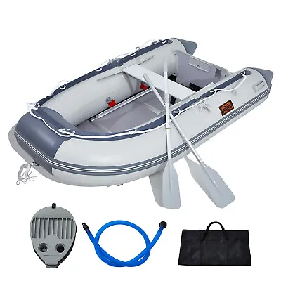 VEVOR 8.86ft Inflatable Dinghy Boat 4-Person Sport Fishing Rafting Boat W/2 Oars • $620.99