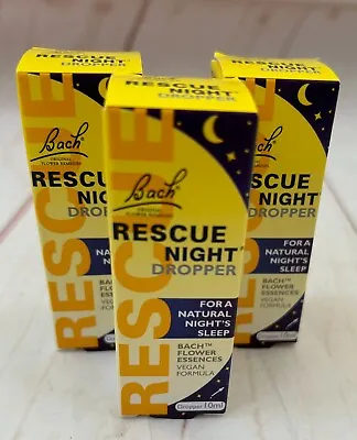 Bach Rescue Night Dropper For A Natural Nights Sleep 3x 10ml • £21.75