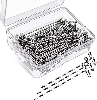 100 Pack Wig T-Pins 2 Inch Stainless Steel Wig Pins For Wigs Foam Head T Pins... • $8.62