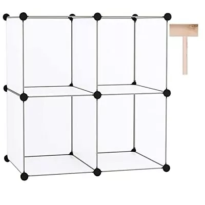 Cube Storage Organizer 4-Cube Shelving Units DIY Closet Storage Modular Bo... • $39.88