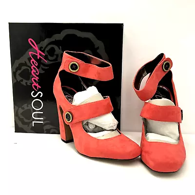 HeartSoul Style Paluso Color Coral Micro Shoe Size 9 Brand New With Box • $48.80