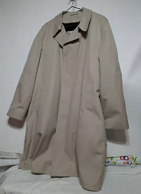 / CLIPPER MIST By Londontown -Long TRENCH COAT -Tan- REMOVABLE LINING- 2 Pockets • $29.99