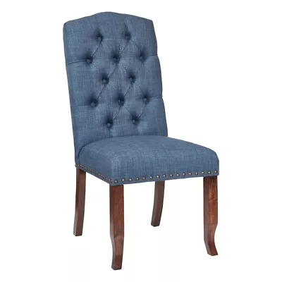 Jessica Tufted Dining Chair In Navy Fabric • $292.99