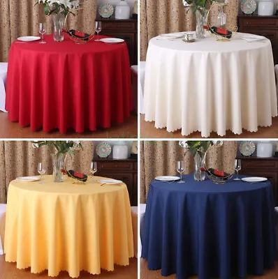 SALE - Round Tablecloth Table Cloth Cover Wedding Party Birthday Decor Reusable • $29.65